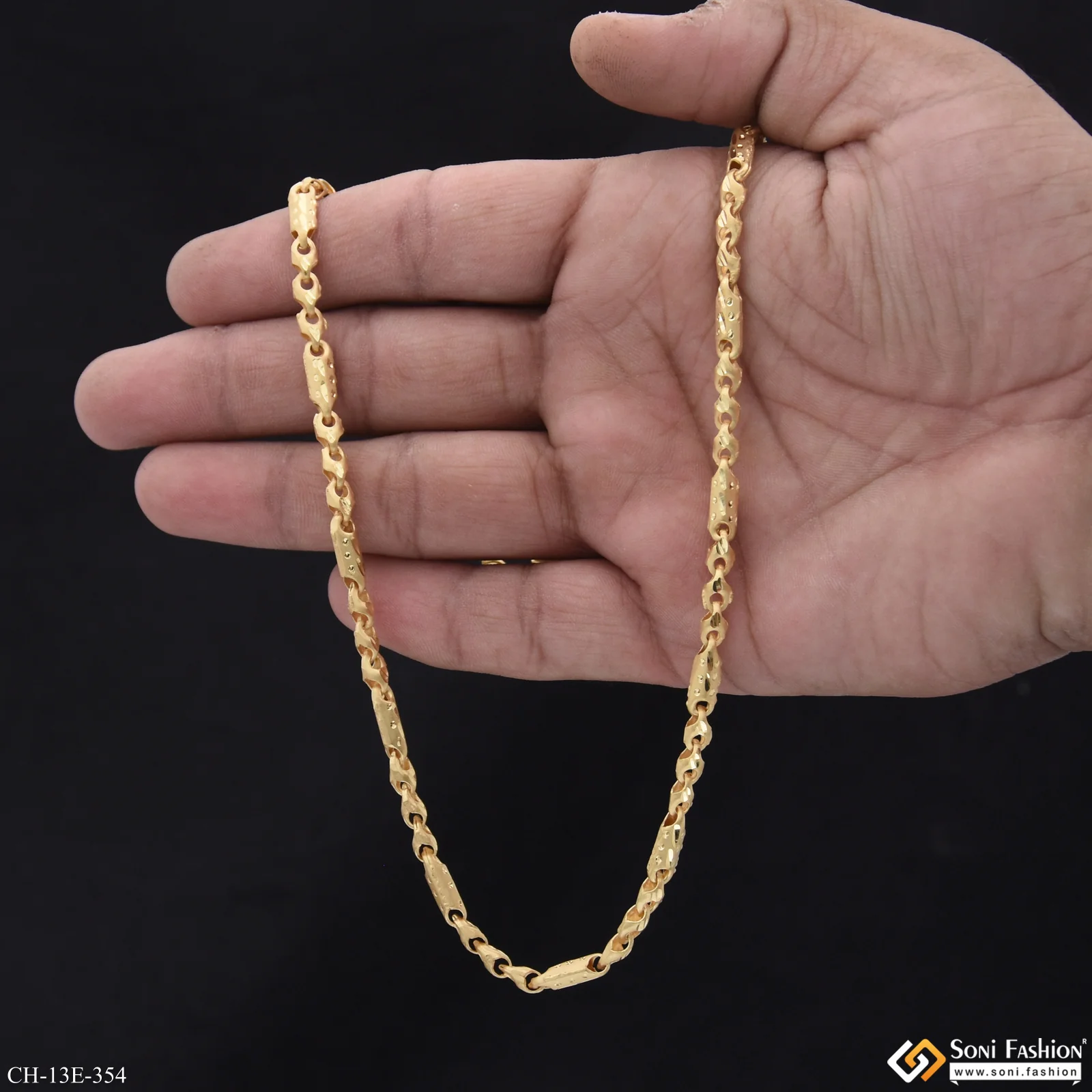 Trending Design Gold Plated Chain for Men - Style E354 - Image 5