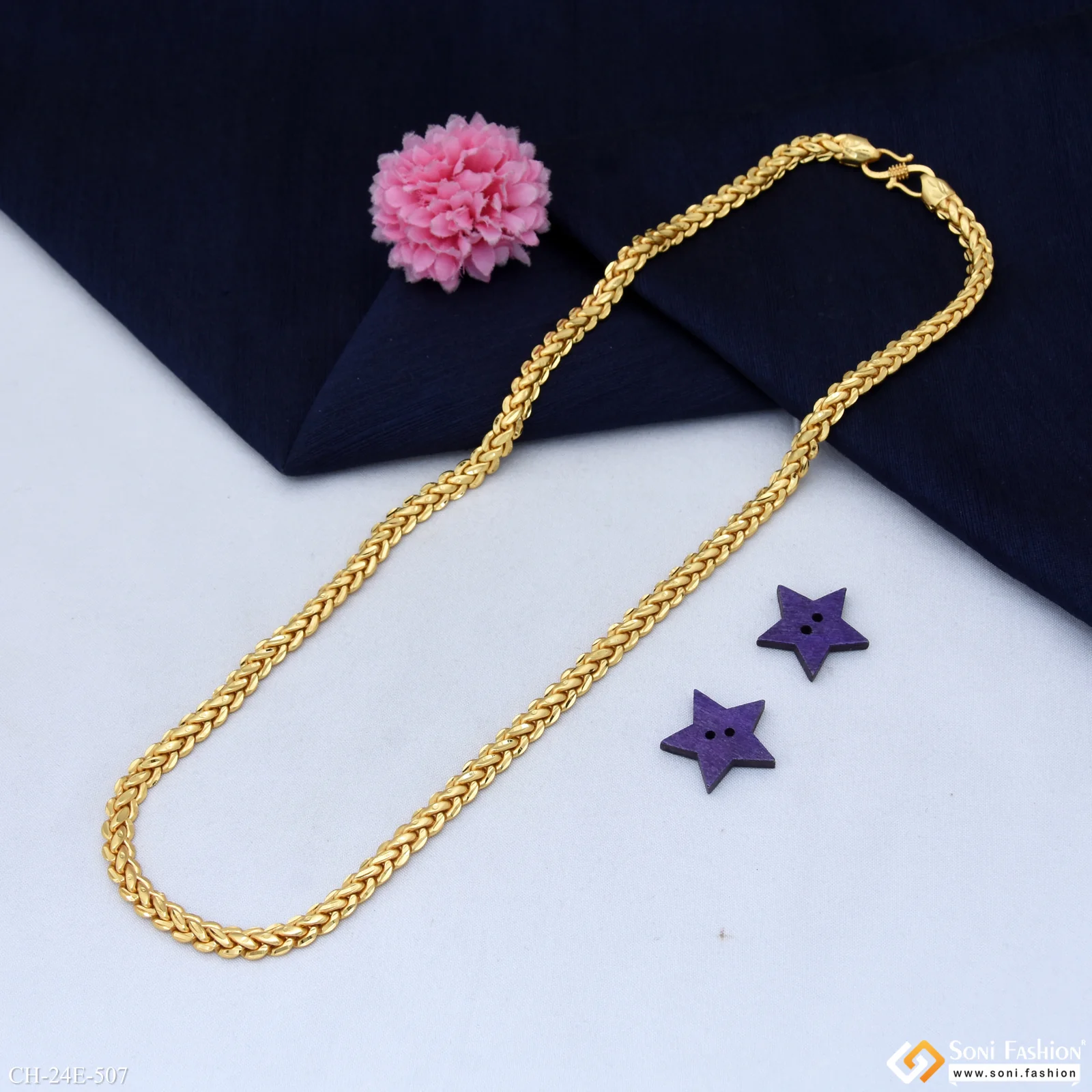 Trending Design Gold Plated Chain for Men - Style E507 - Image 5