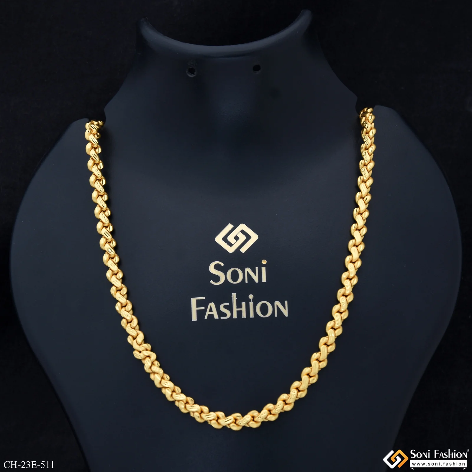 Trending Design Gold Plated Chain for Men - Style E511