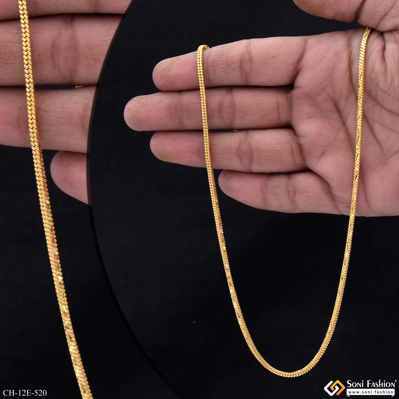 Trending Design Gold Plated Chain for Men - Style E520 - Image 2