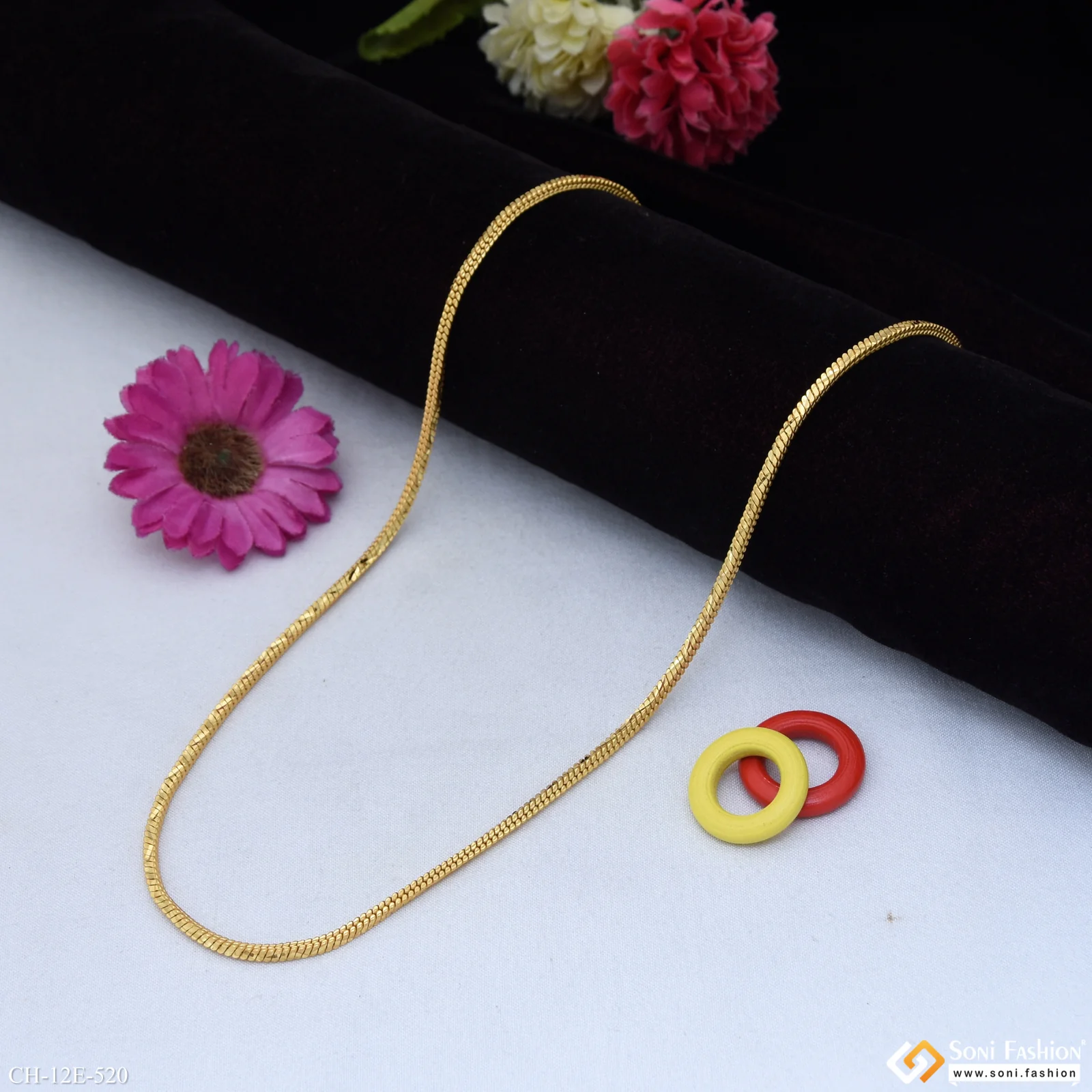 Trending Design Gold Plated Chain for Men - Style E520 - Image 3