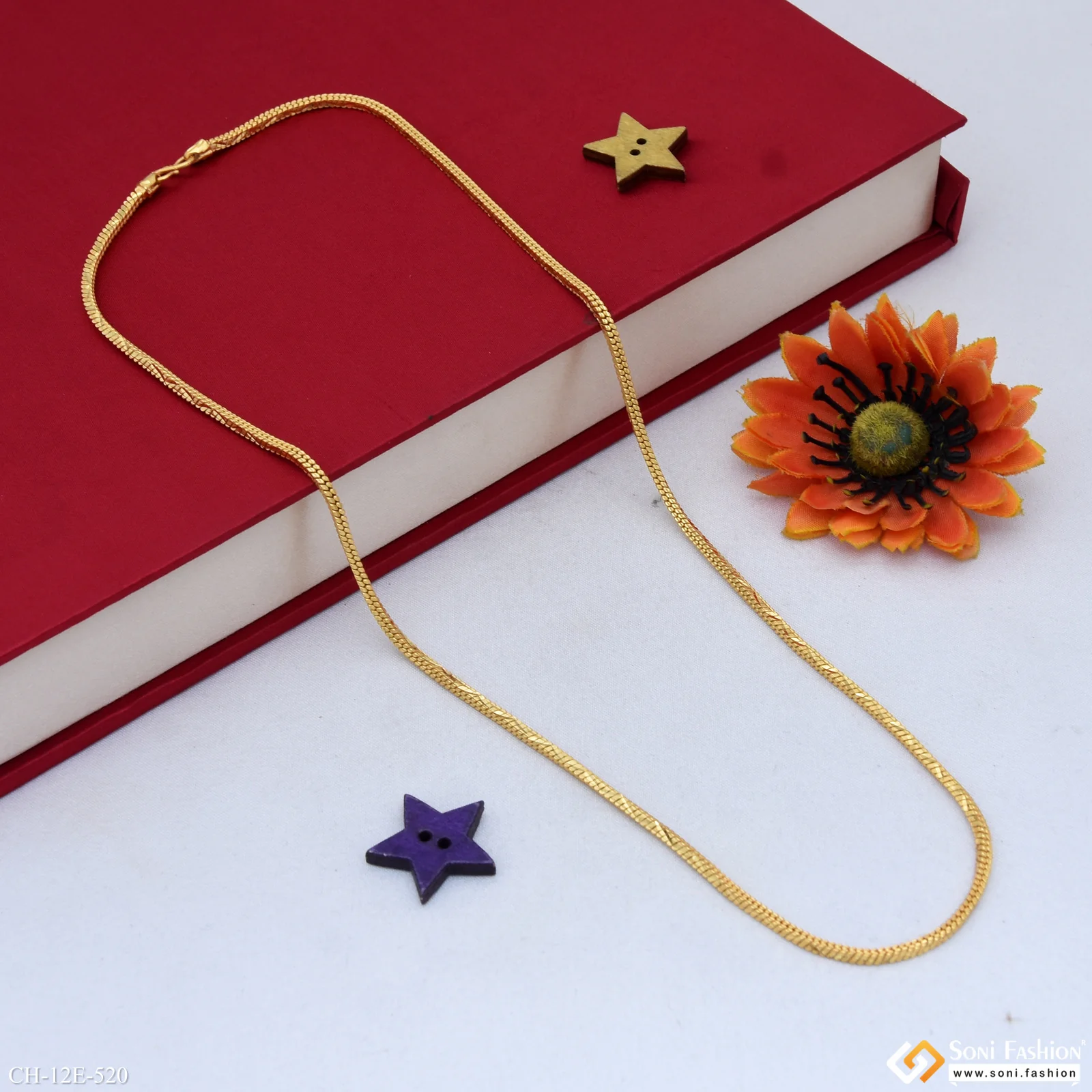 Trending Design Gold Plated Chain for Men - Style E520 - Image 4