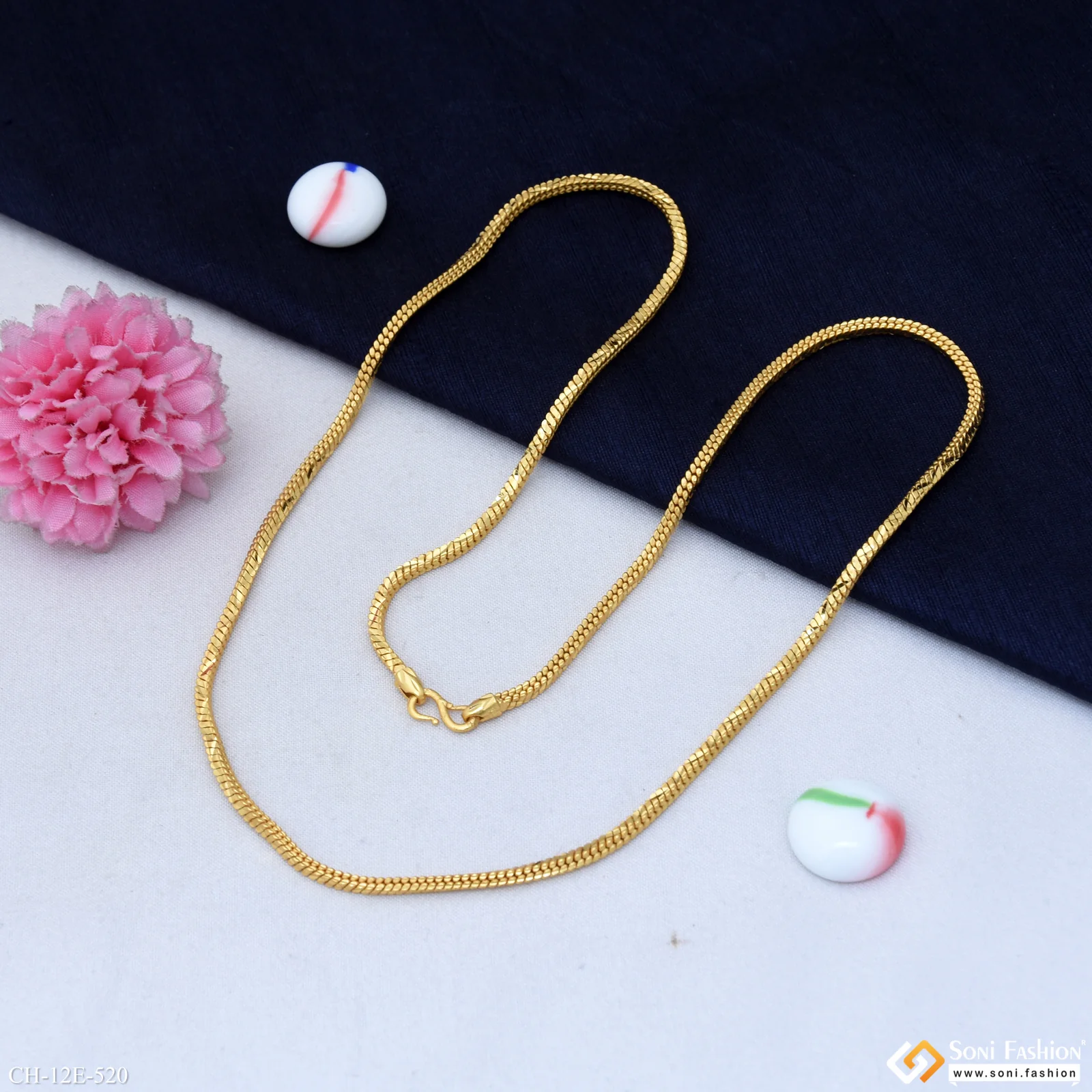 Trending Design Gold Plated Chain for Men - Style E520 - Image 5