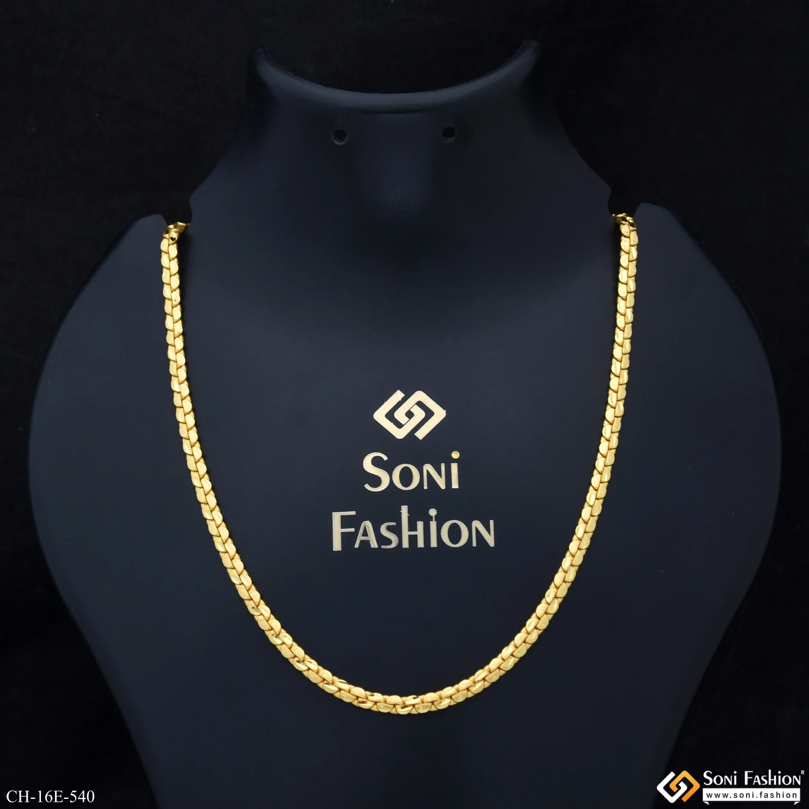 Trending Design Gold Plated Chain for Men - Style E540