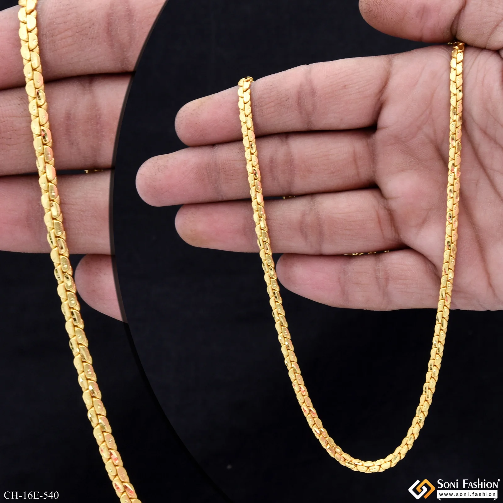 Trending Design Gold Plated Chain for Men - Style E540 - Image 2