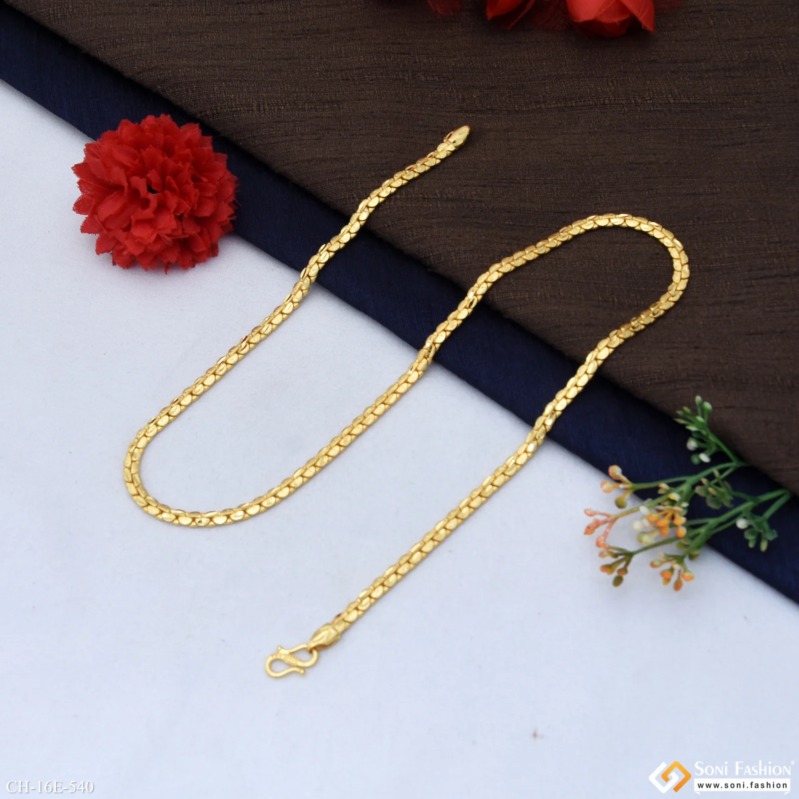 Trending Design Gold Plated Chain for Men - Style E540 - Image 5