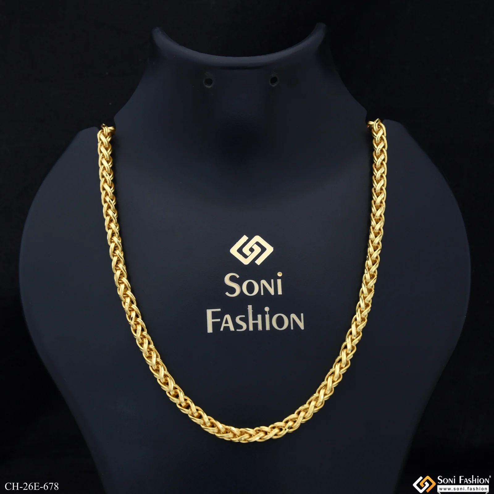 Trending Design Gold Plated Link Chain for Men - Style E678