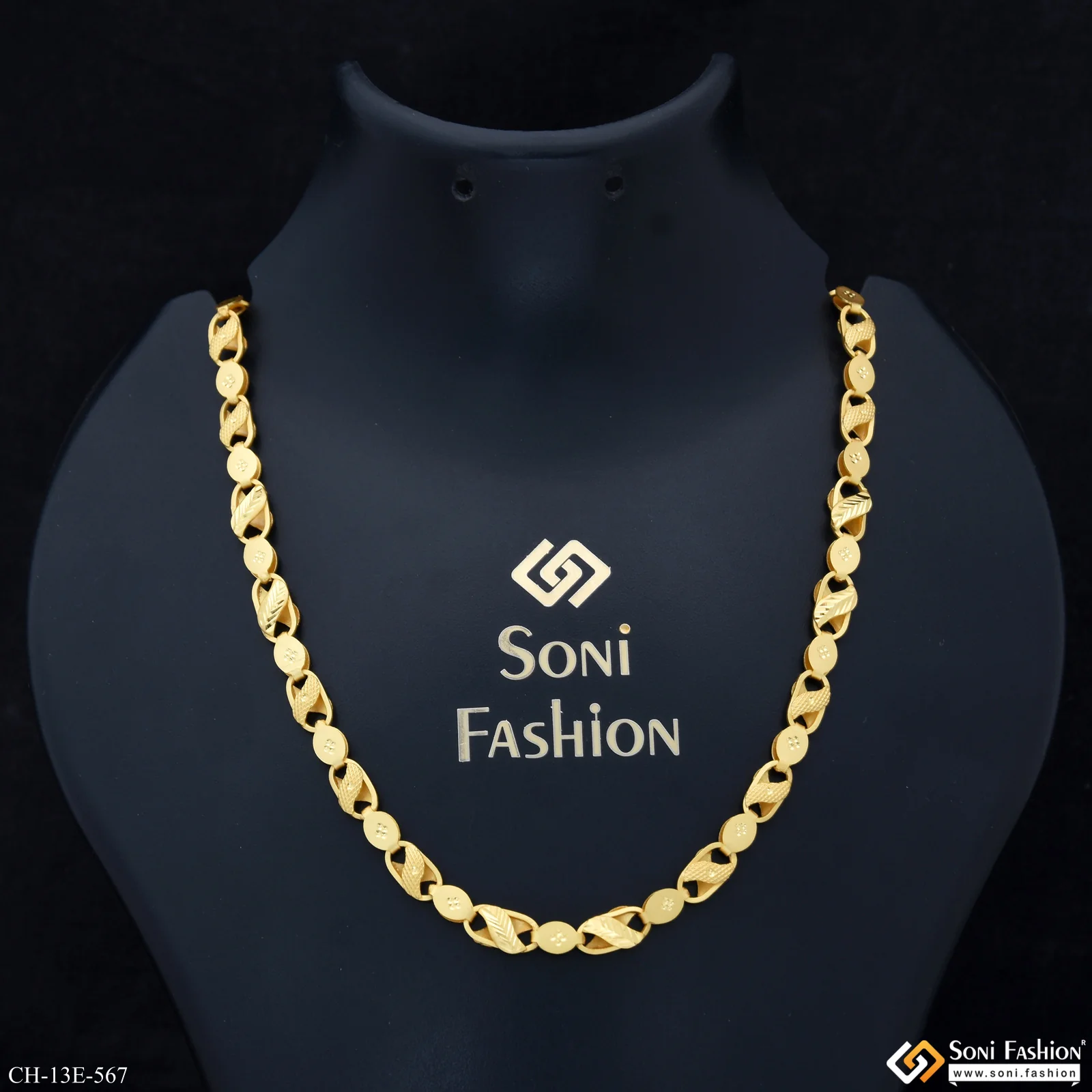 Trending Design Gold Plated Kohli Chain for Men - Style E567