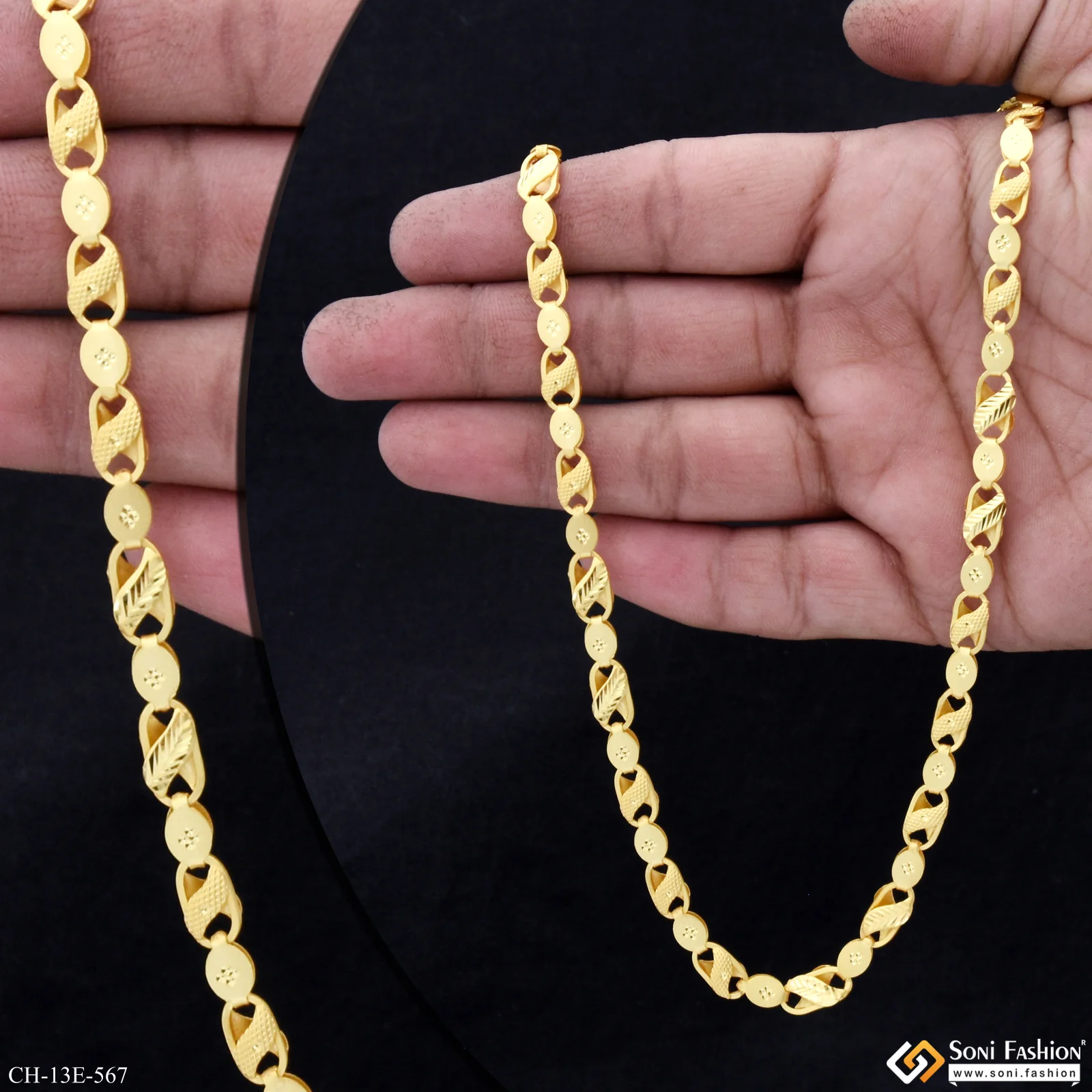 Trending Design Gold Plated Kohli Chain for Men - Style E567 - Image 2