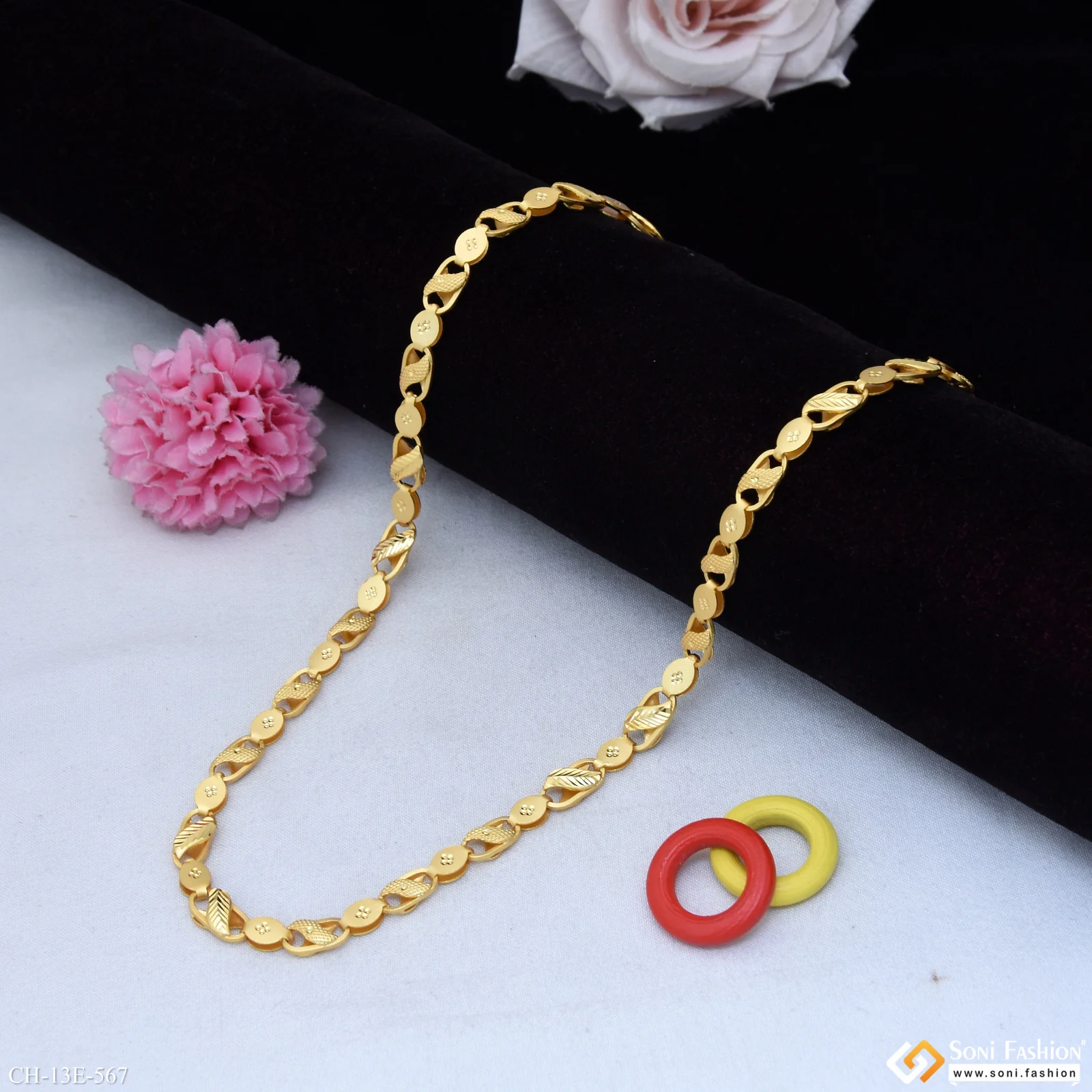 Trending Design Gold Plated Kohli Chain for Men - Style E567 - Image 3