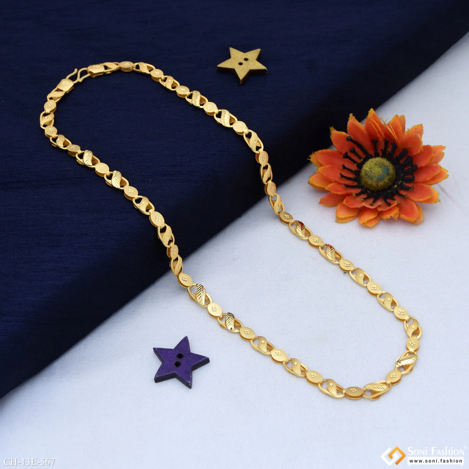 Trending Design Gold Plated Kohli Chain for Men - Style E567 - Image 4
