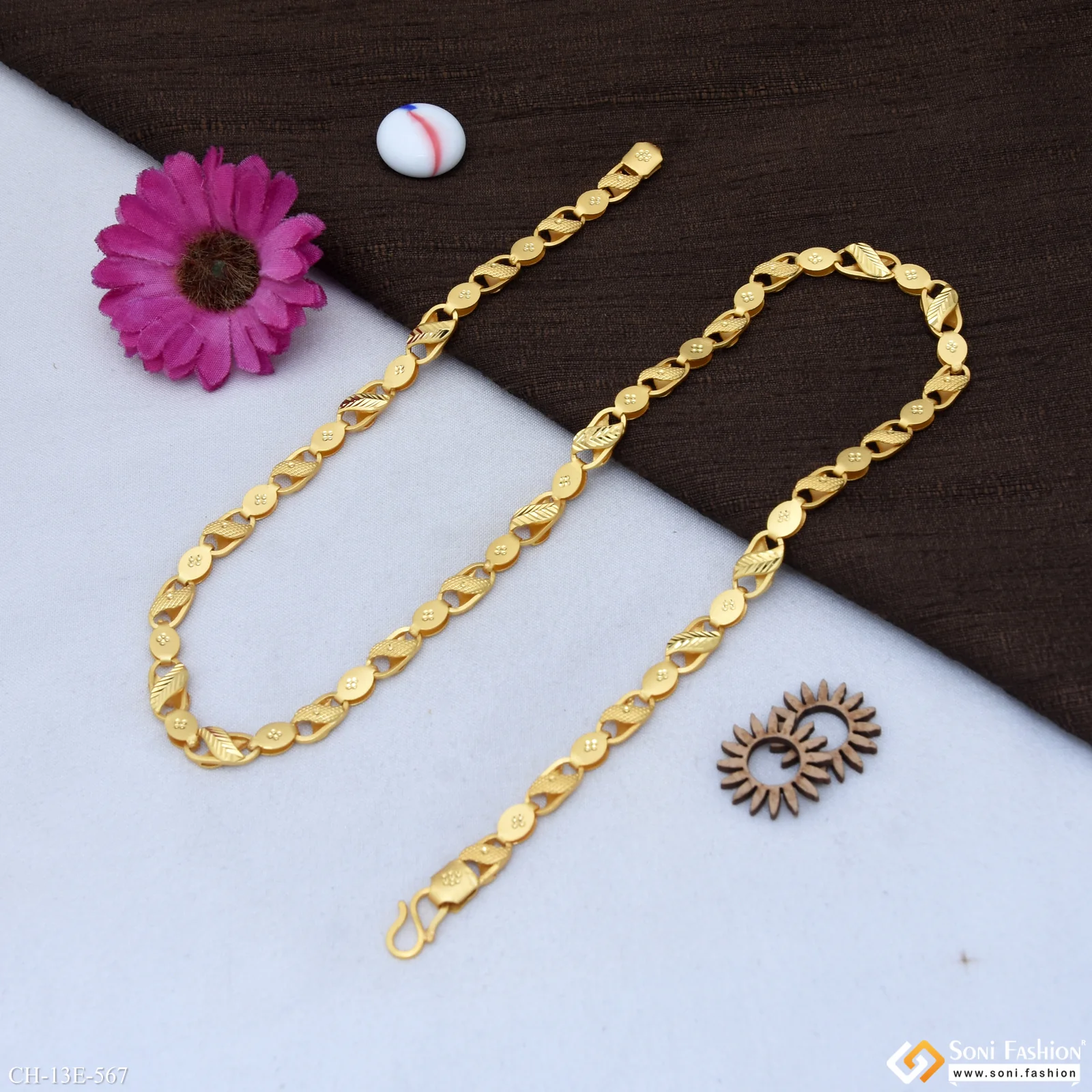 Trending Design Gold Plated Kohli Chain for Men - Style E567 - Image 5