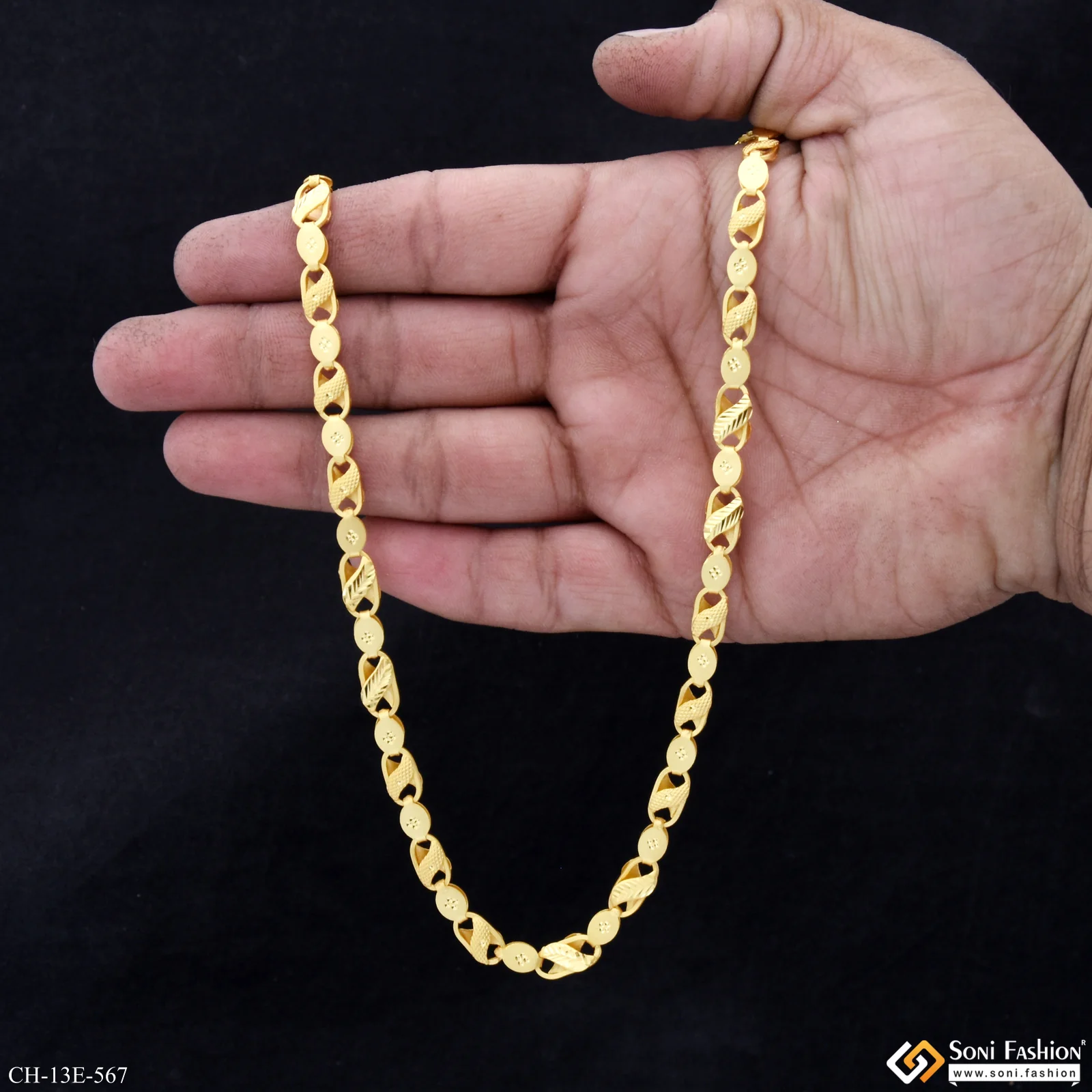 Trending Design Gold Plated Kohli Chain for Men - Style E567 - Image 6