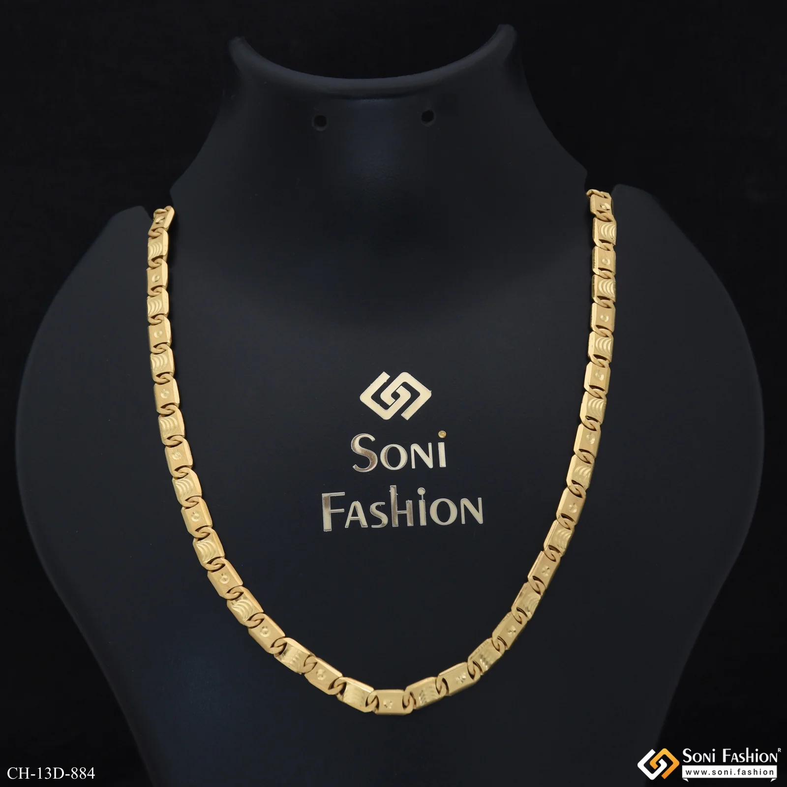 Trending Design Gold Plated Nawabi Chain for Men - Style D884