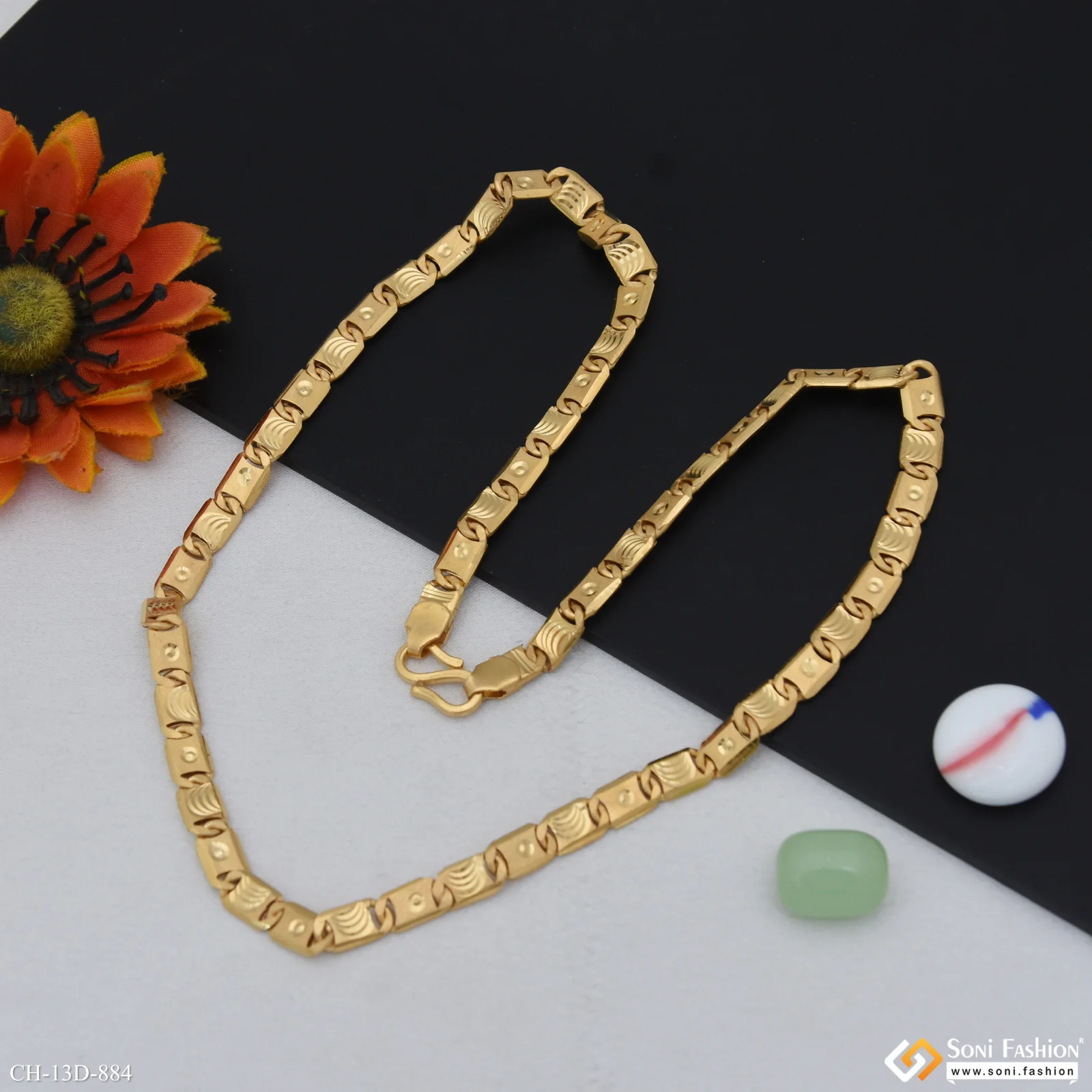 Trending Design Gold Plated Nawabi Chain for Men - Style D884 - Image 4