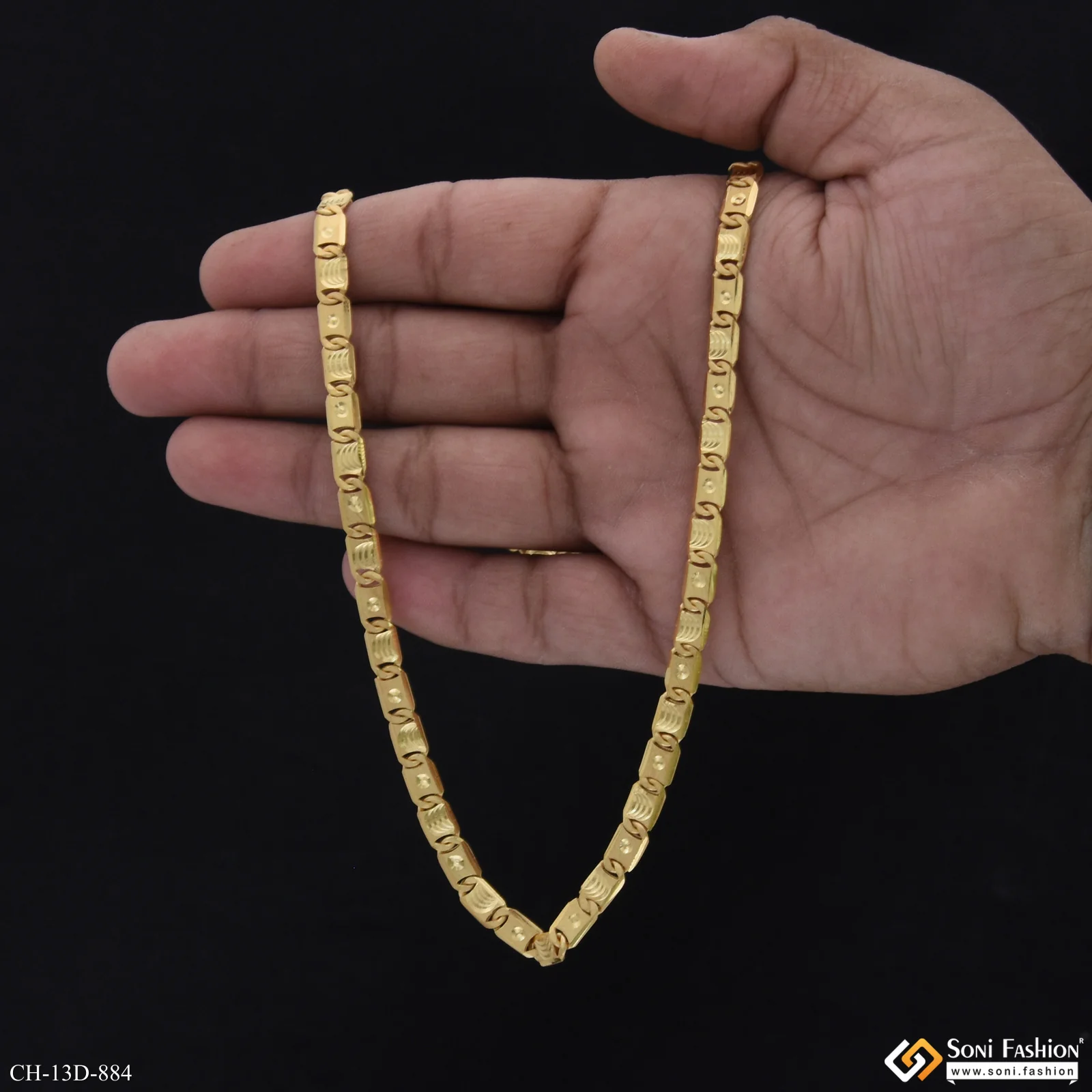 Trending Design Gold Plated Nawabi Chain for Men - Style D884 - Image 5