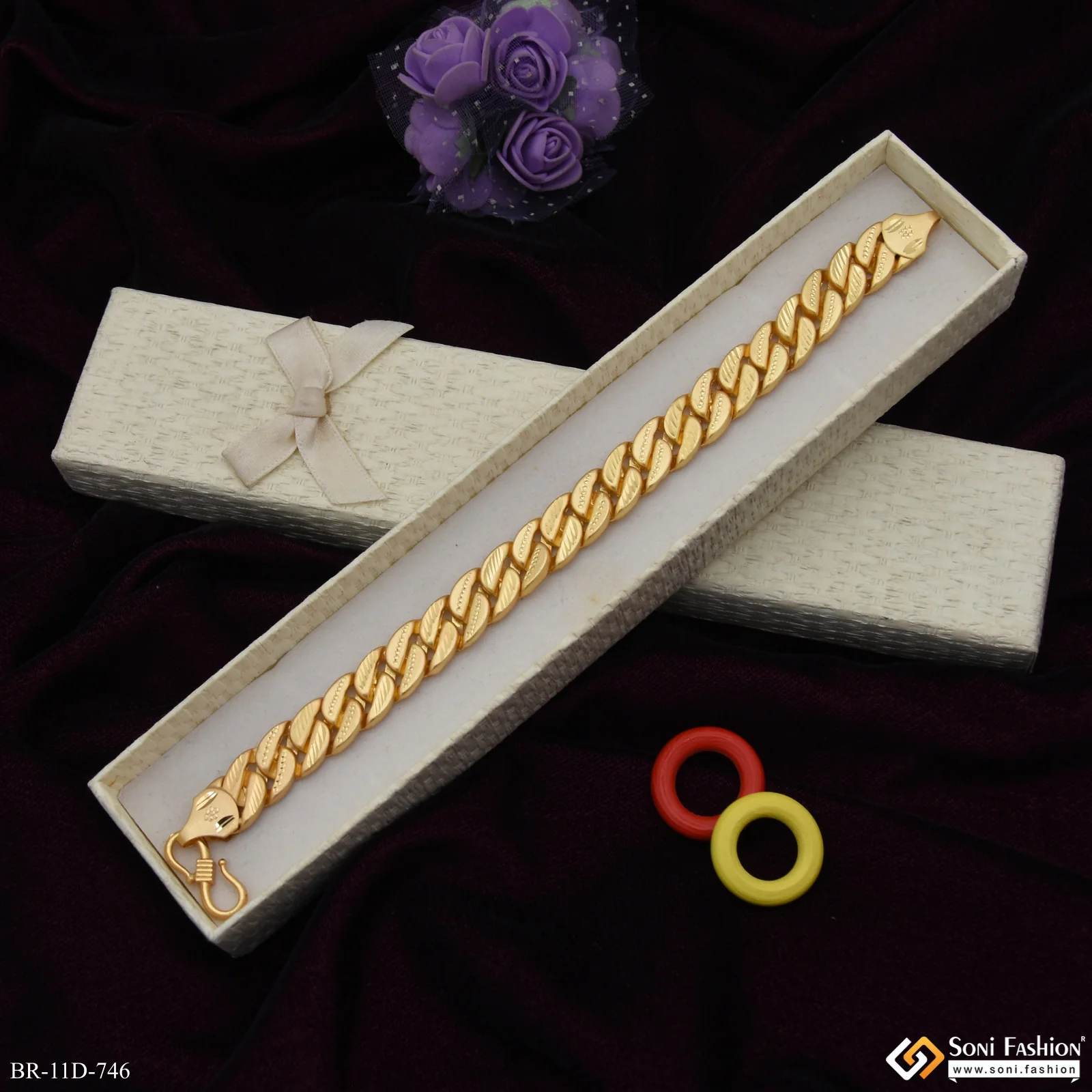 Trending Design Gold Plated Pokal Bracelet for Men - Style D746 - Image 3
