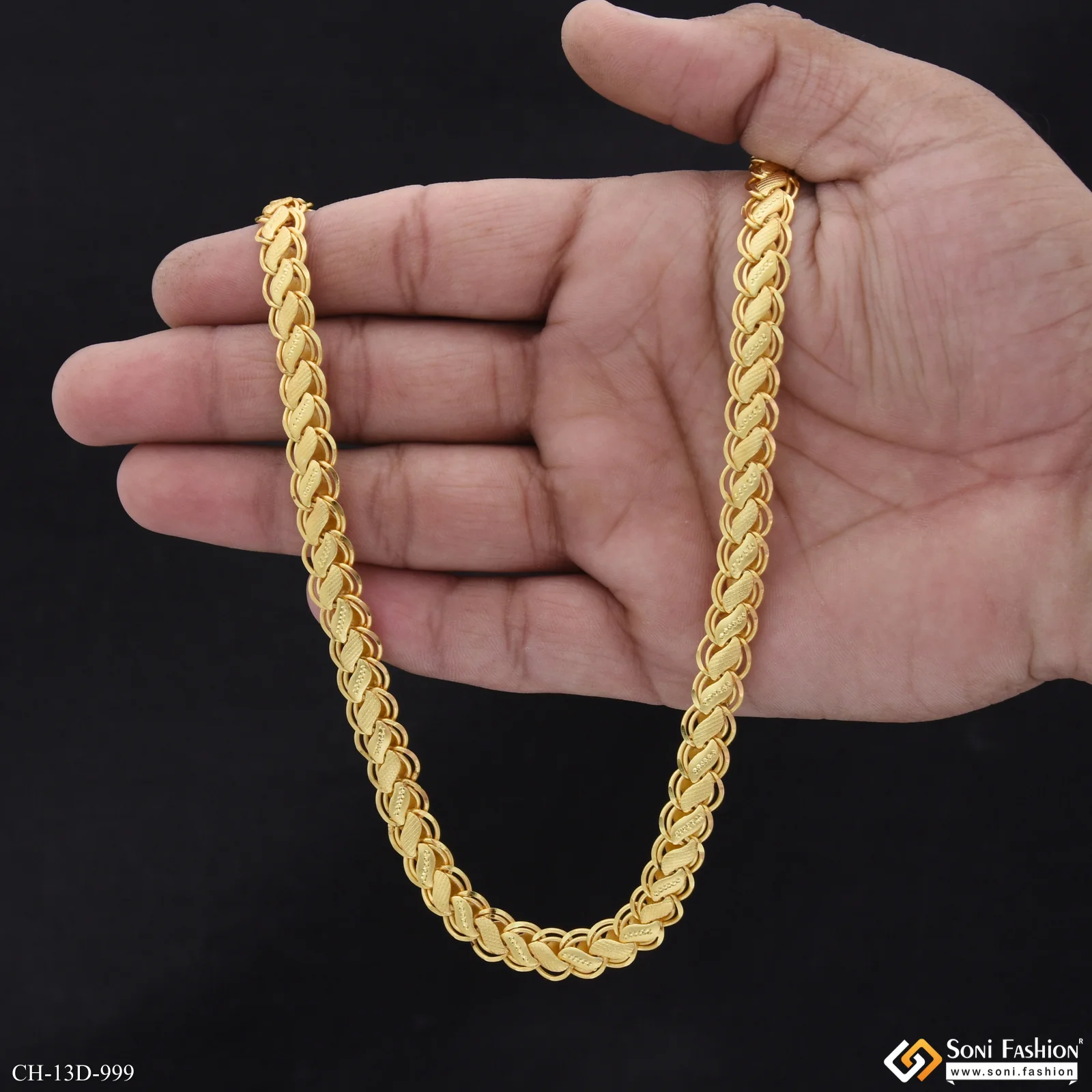 Trending Design Gold Plated Reversible Kohli Chain for Men - Style D999 - Image 7