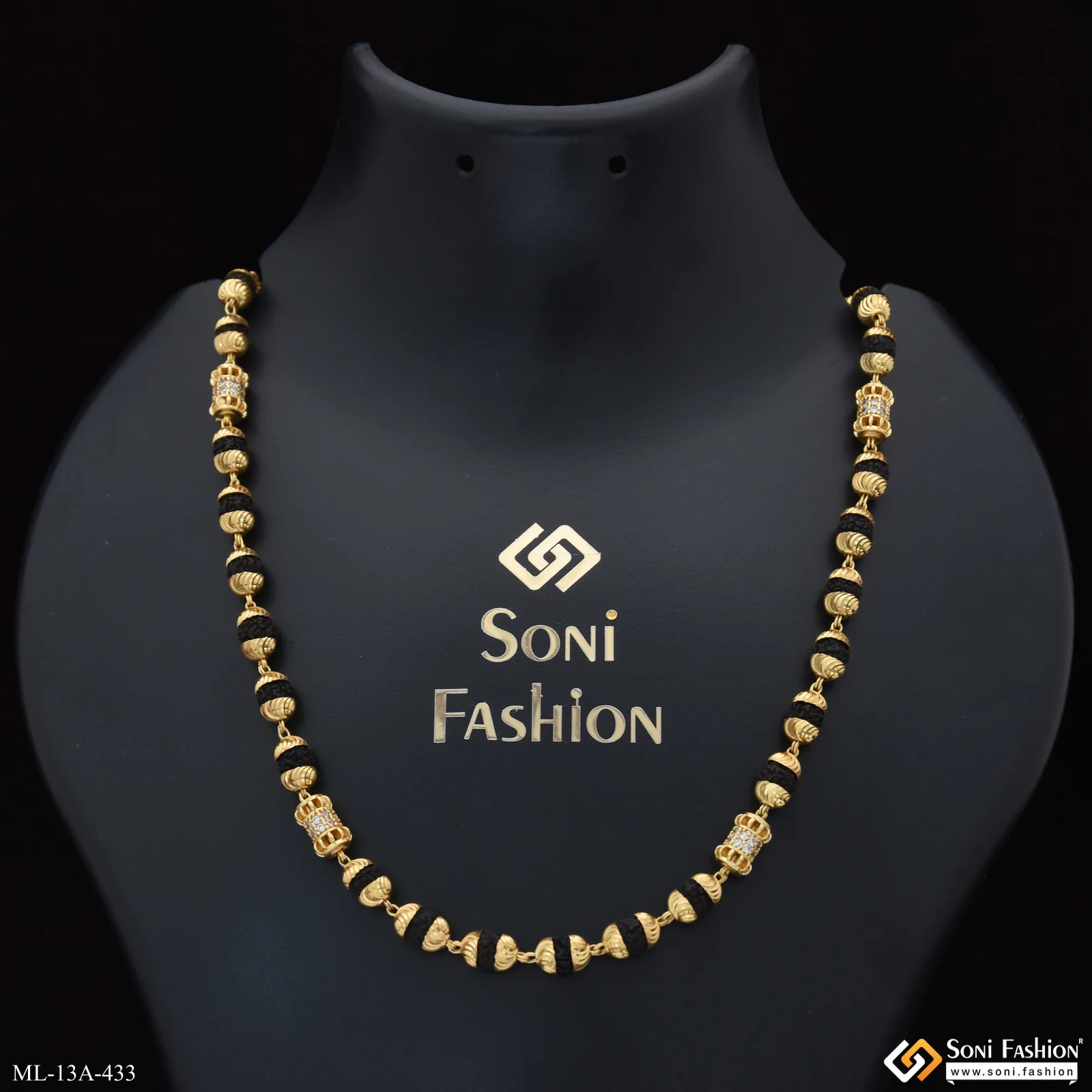 Trending Design Gold Plated Rudraksha Mala for Men - Style A433