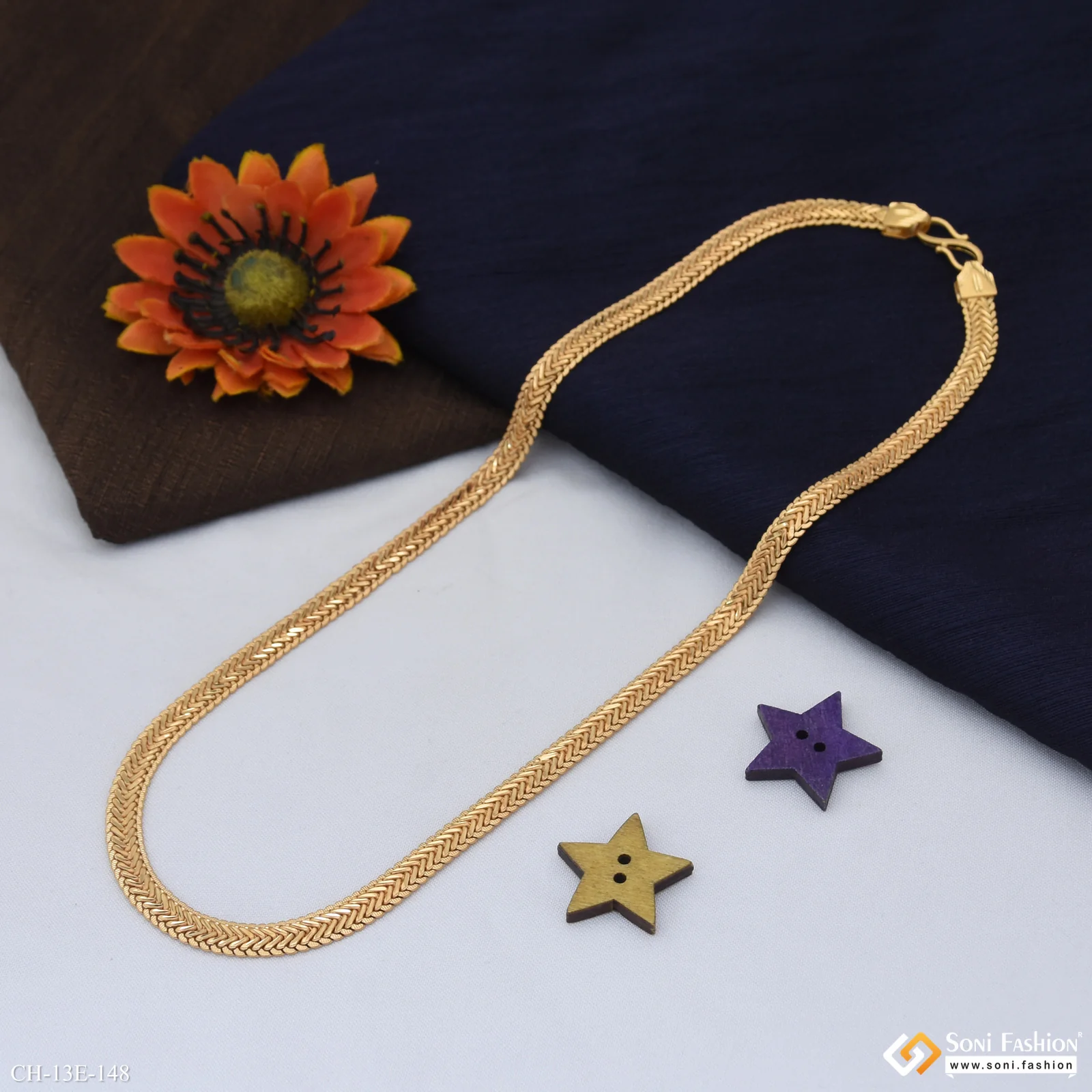 Trending Design Gold Plated Snake Chain for Men - Style E148 - Image 3