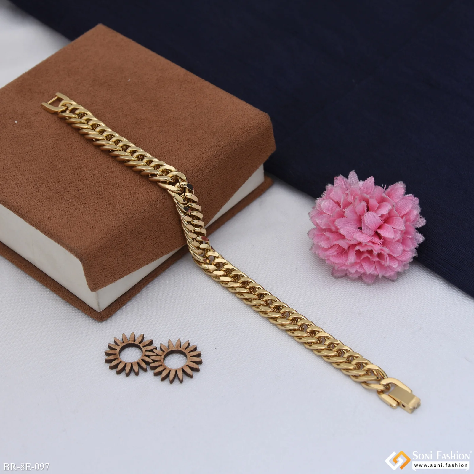Trending Design Stainless Steel Link Bracelet for Men - Style E097 - Image 3