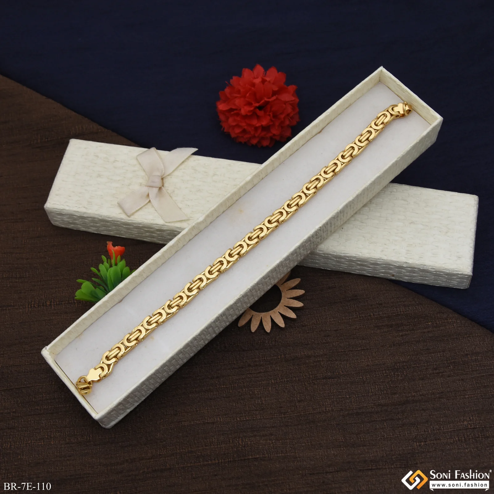Trending Design Stainless Steel Link Bracelet for Men - Style E110 - Image 4