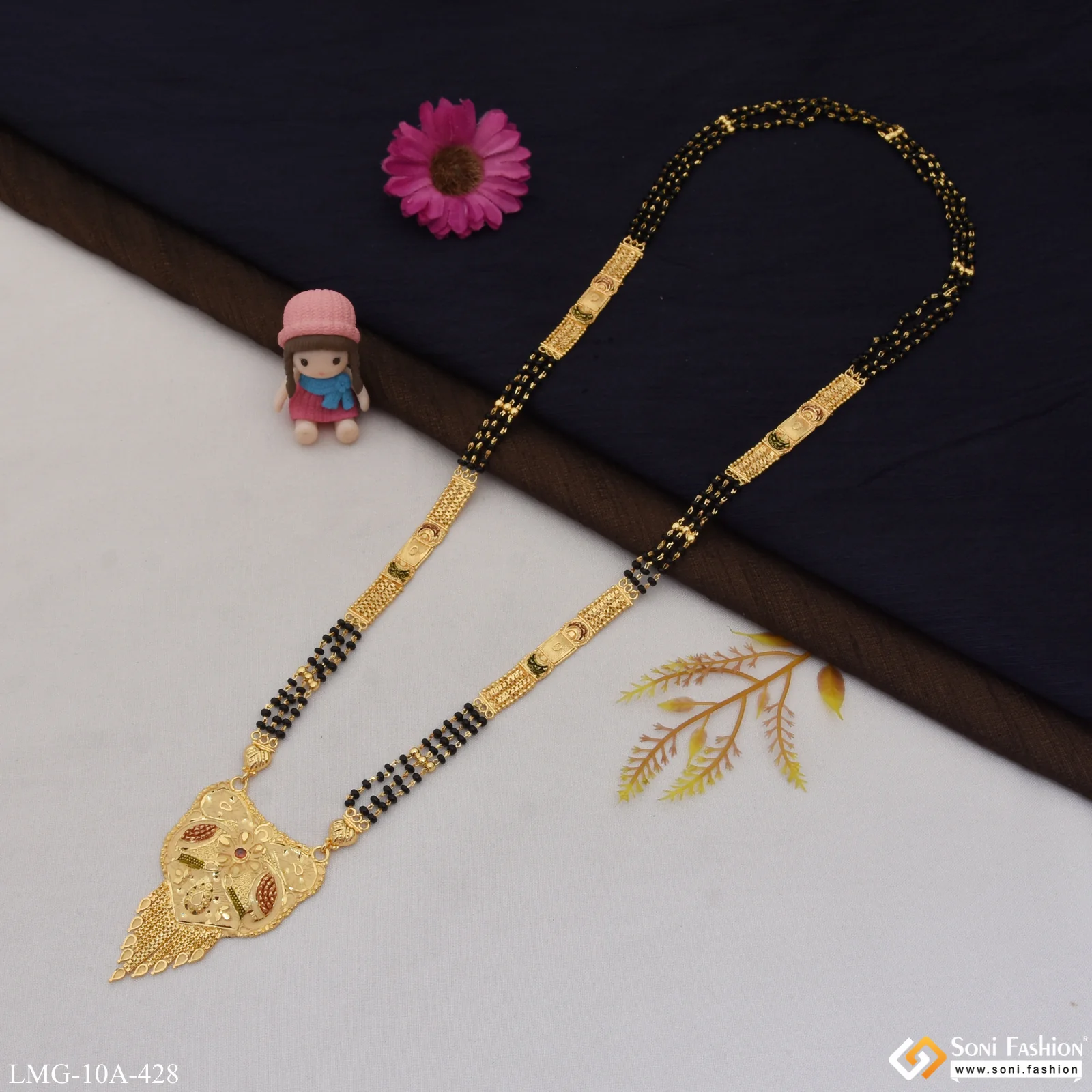 Unique Design Fancy Design Gold Plated Mangalsutra for Women - Style A428 - Image 4