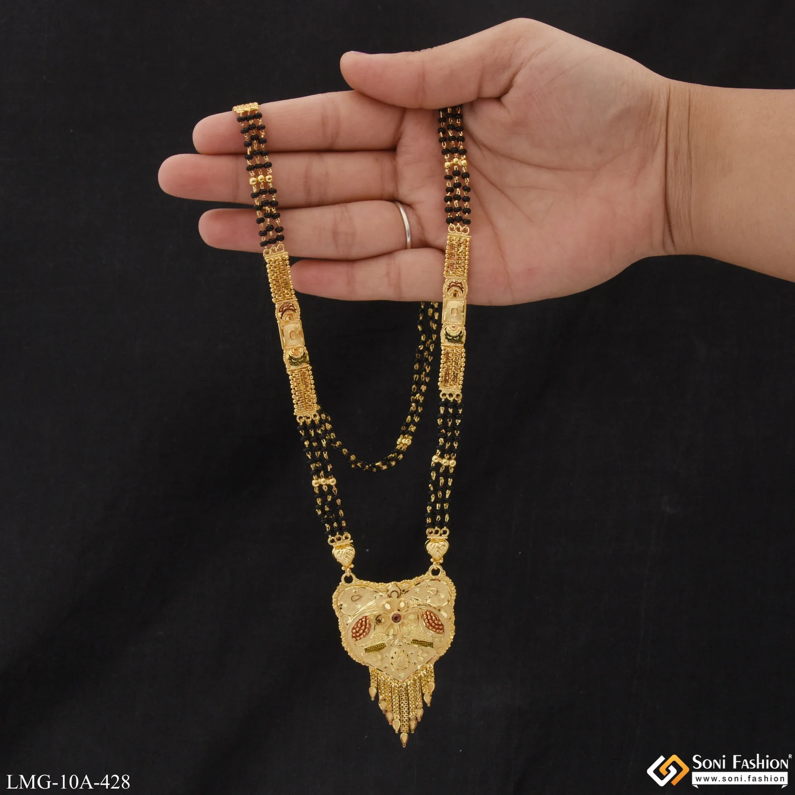 Unique Design Fancy Design Gold Plated Mangalsutra for Women - Style A428 - Image 5
