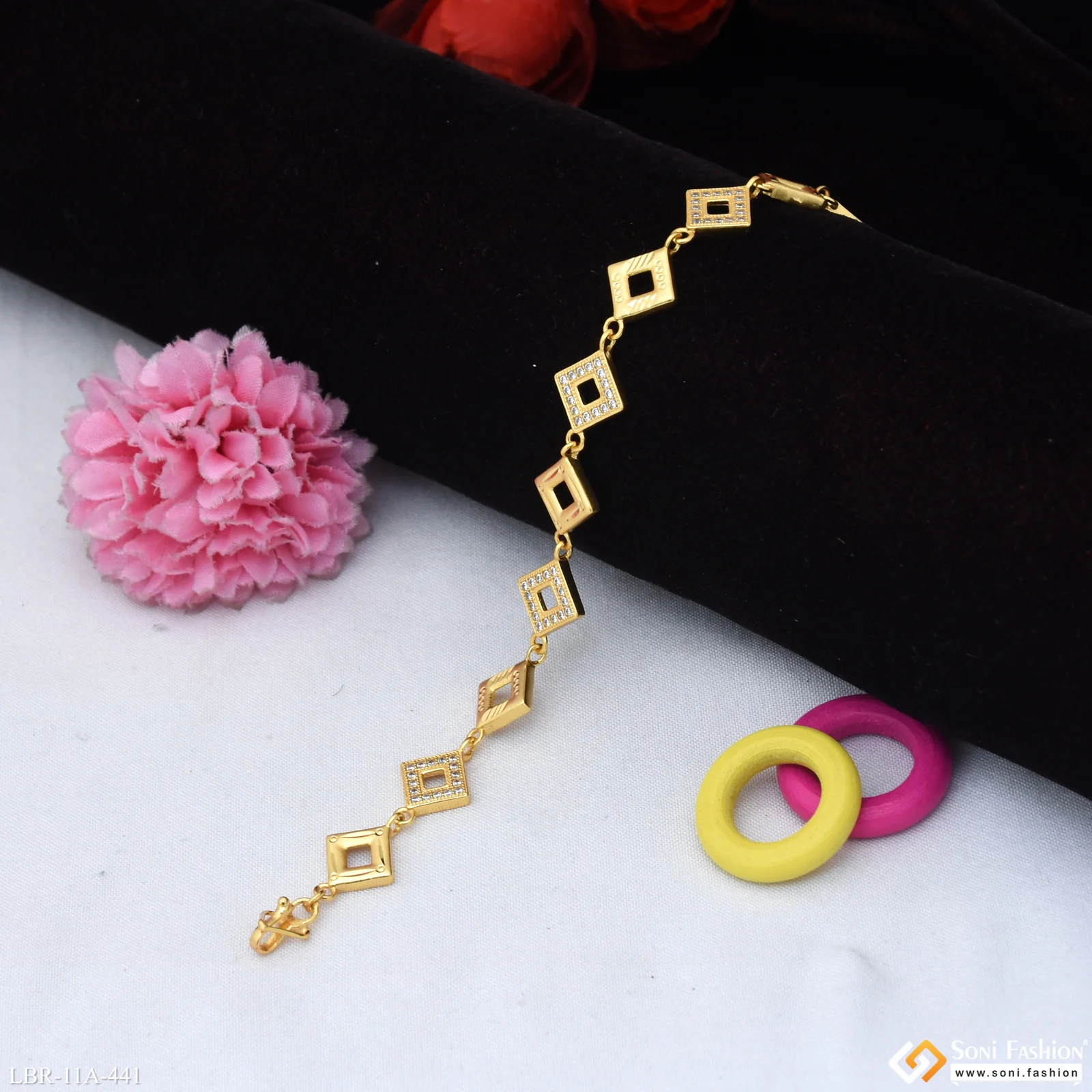 Unique Design Gold Plated Bracelet for Women - Style A441 - Image 2