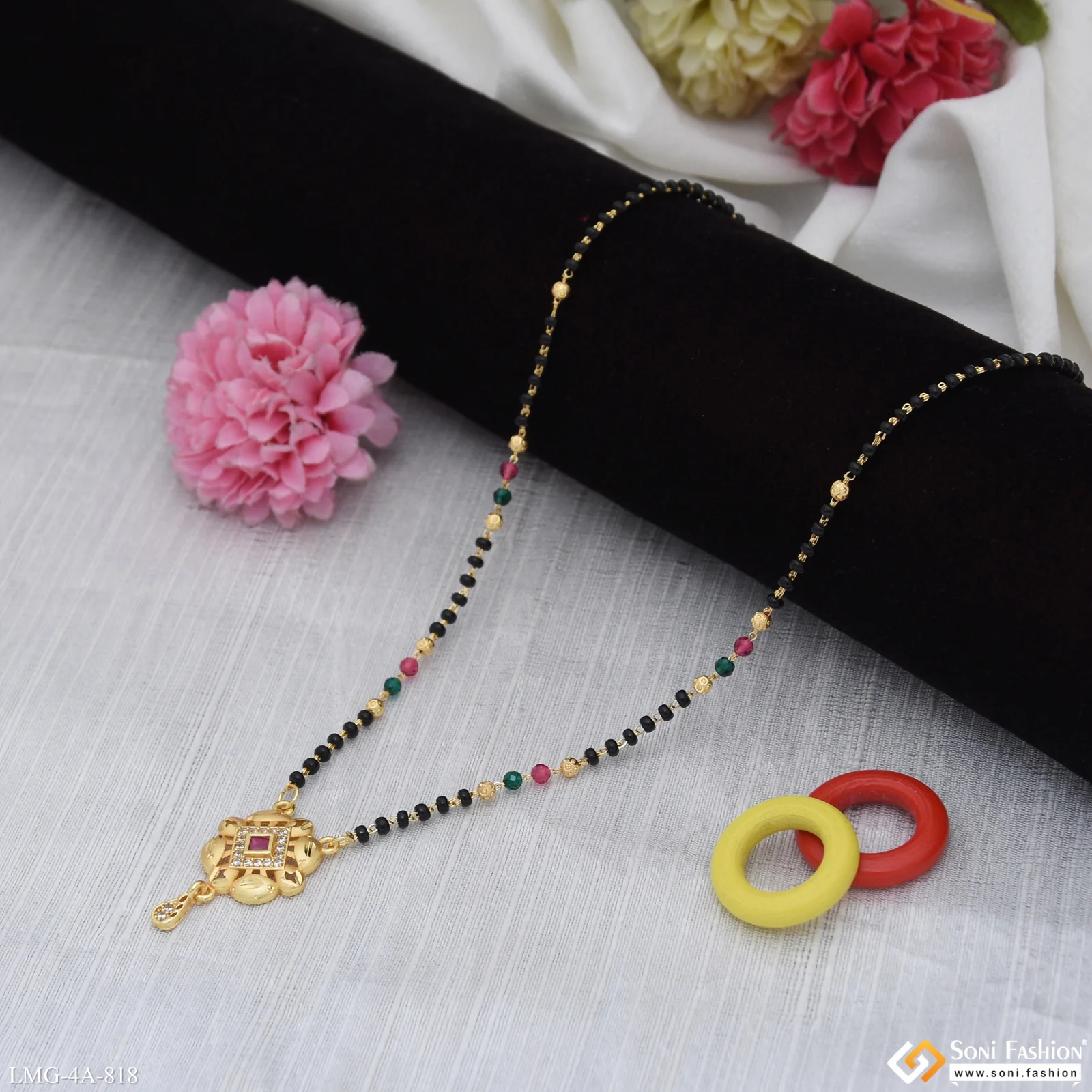 Unique Design Gold Plated Mangalsutra for Women - Style A818 - Image 4