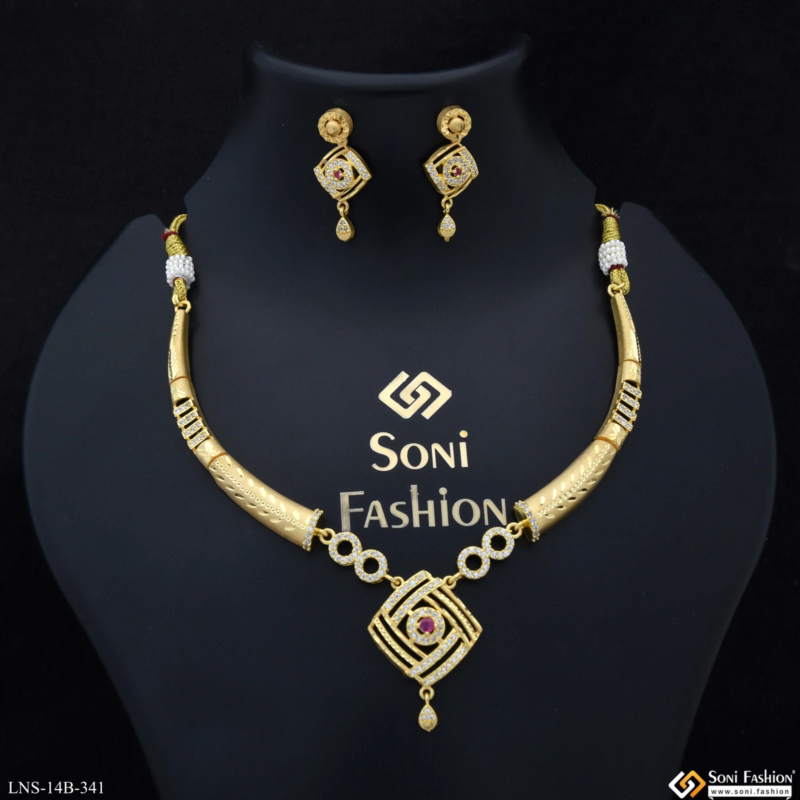 Unique Design Gold Plated Necklace Set for Women - Style B341