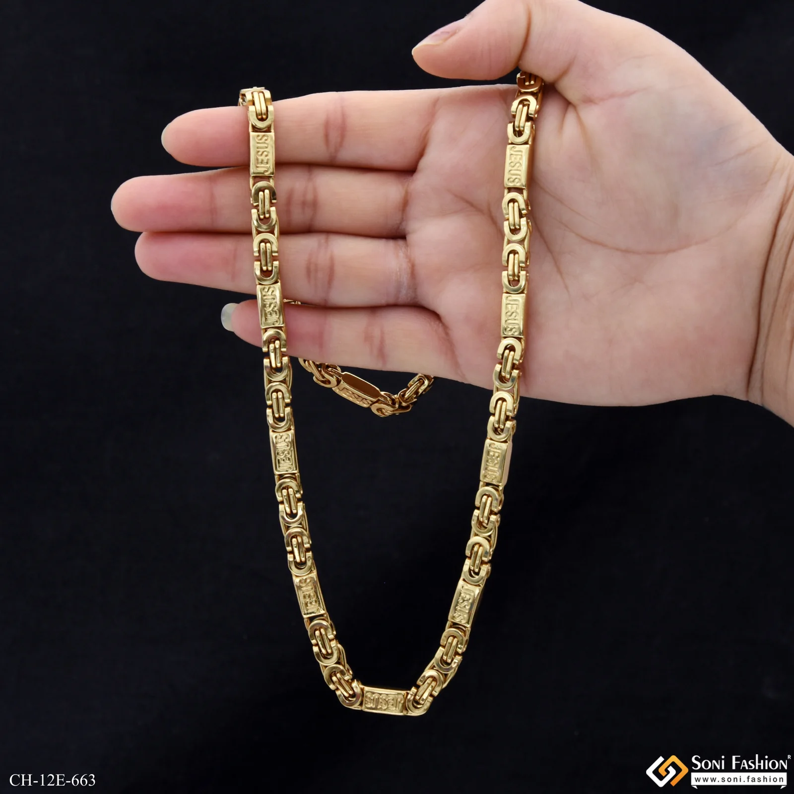 Unique Design High-Quality Stainless Steel Chain for Men - Style E663 - Image 2
