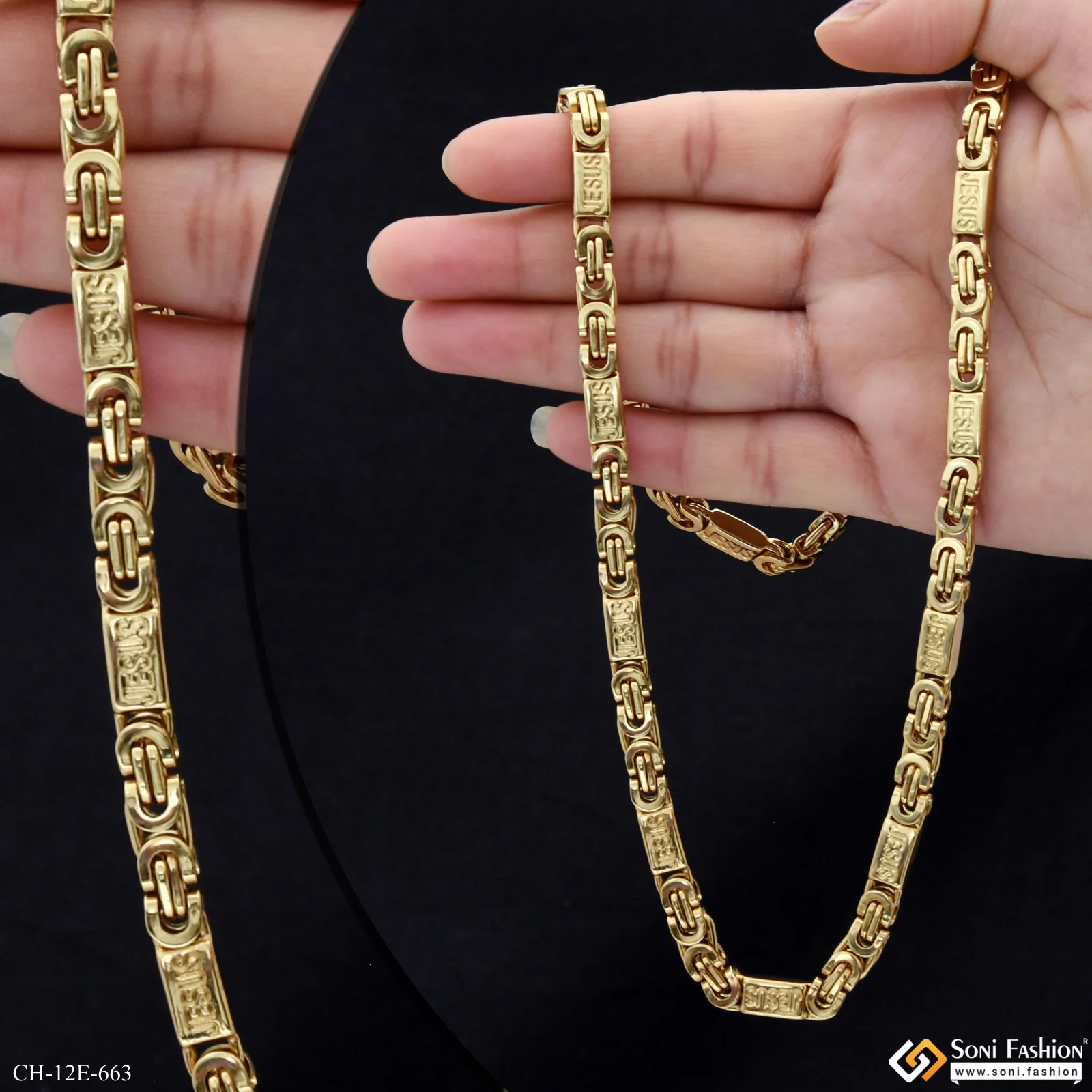 Unique Design High-Quality Stainless Steel Chain for Men - Style E663 - Image 3