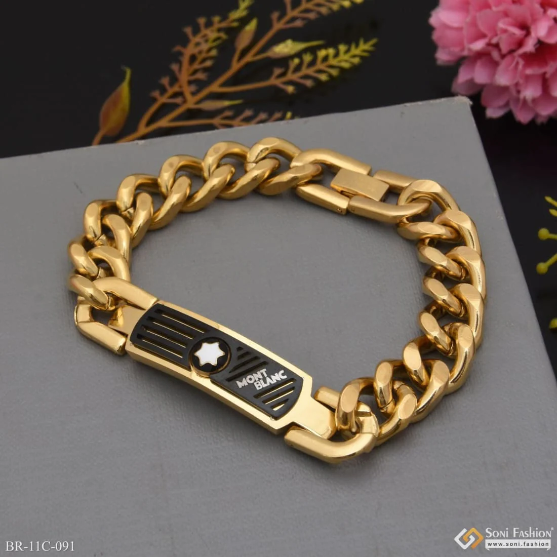 Unique Design Premium-Grade Quality Black & Golden Color Bracelet - Style C091 - Image 3