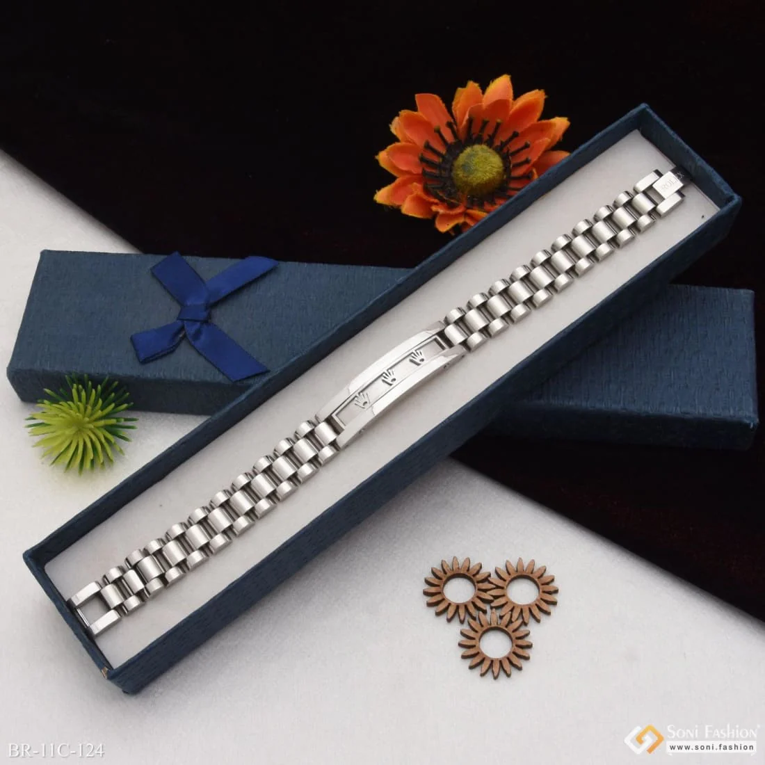 Unique Design Premium-grade Quality Silver Color Bracelet For Men - Style C124 - Image 2