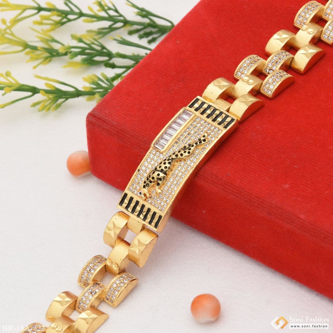 Very Best Jaguar Bracelet With Diamonds For Men - Style A722 - Image 5