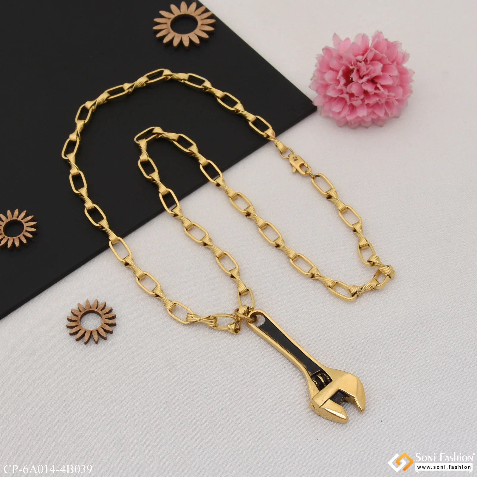 Wrench Best Quality Durable Design Chain Pendant Combo for Men (CP-A014-B039) - Image 4