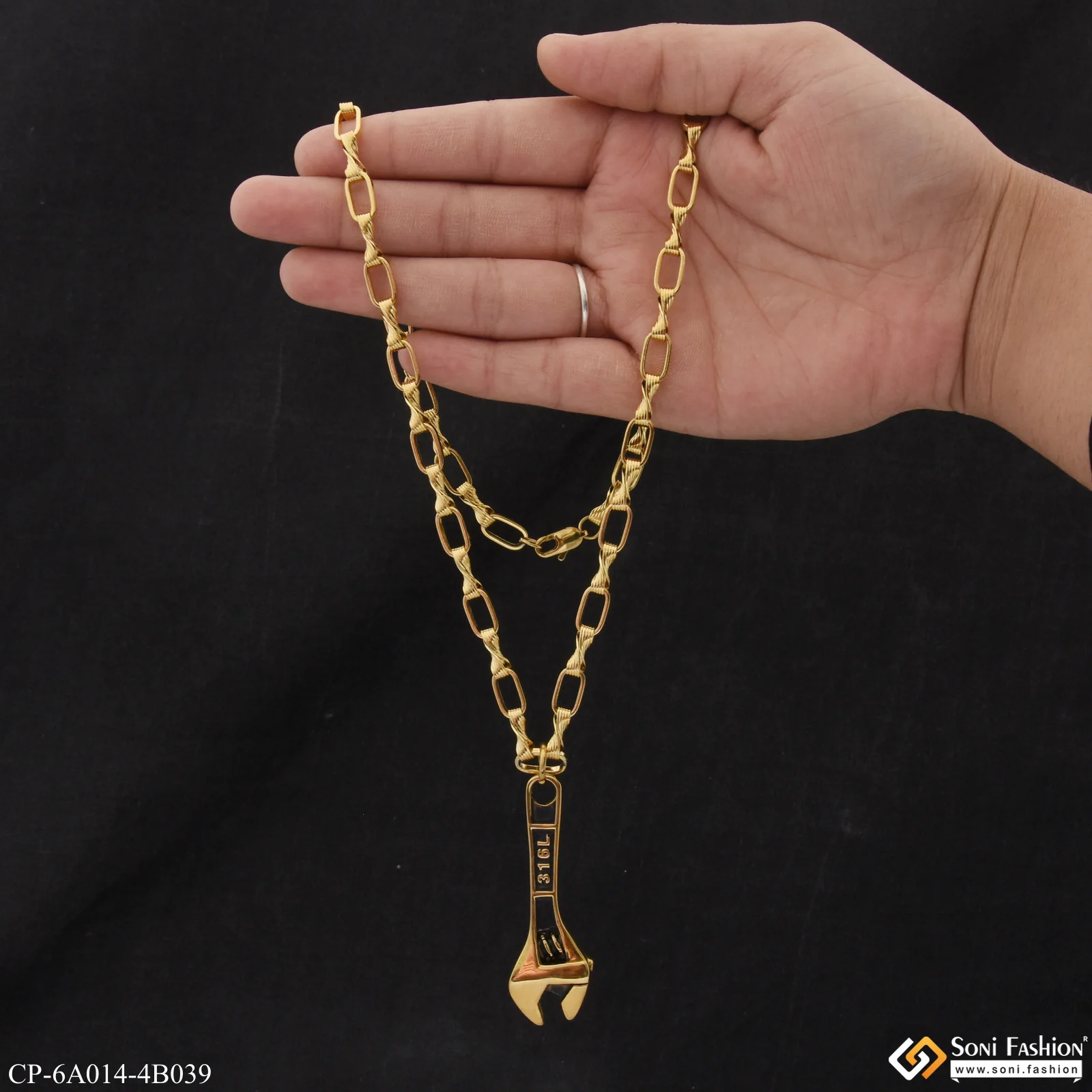 Wrench Best Quality Durable Design Chain Pendant Combo for Men (CP-A014-B039) - Image 5