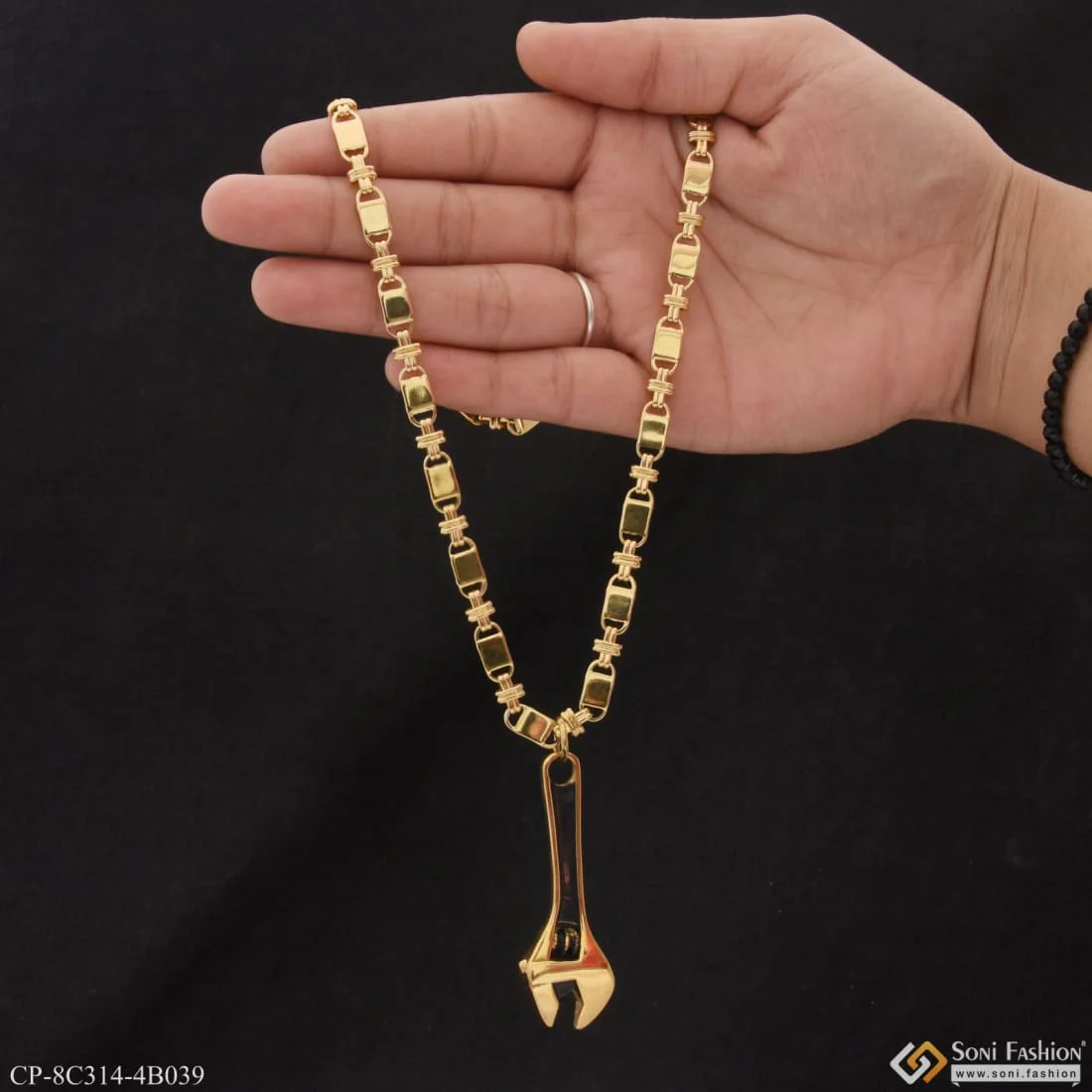 Wrench Superior Quality Sparkling Design Chain Pendant Combo for Men (CP-C314-B039) - Image 4